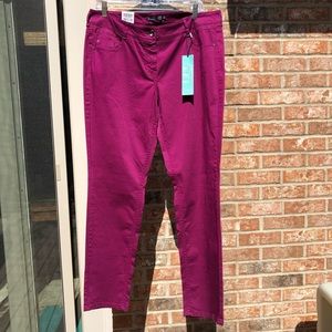 Atelier Gardeur Purple Zuri Slim Fit Pants Size 10